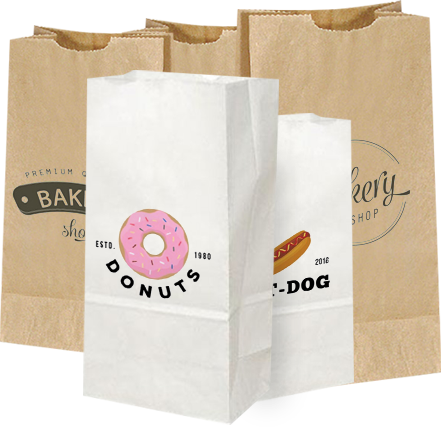 Custom Bagel and Donut Paper Bags